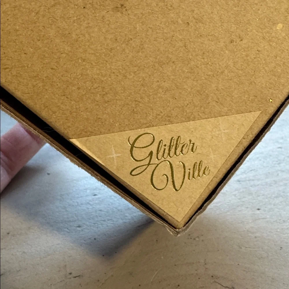 Anthropologie Glitter Ville 8 Christmas Ornaments